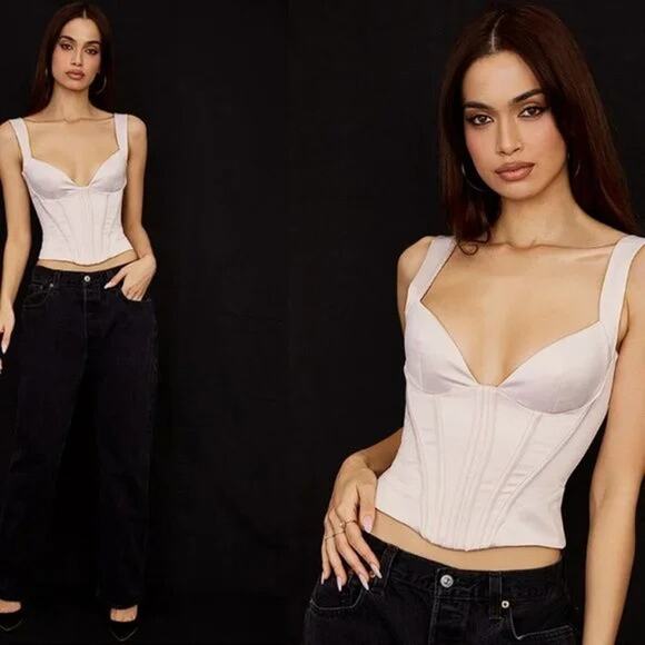 House of CB Liberty Crystal Satin Corset Size S Small - Picture 2 of 9